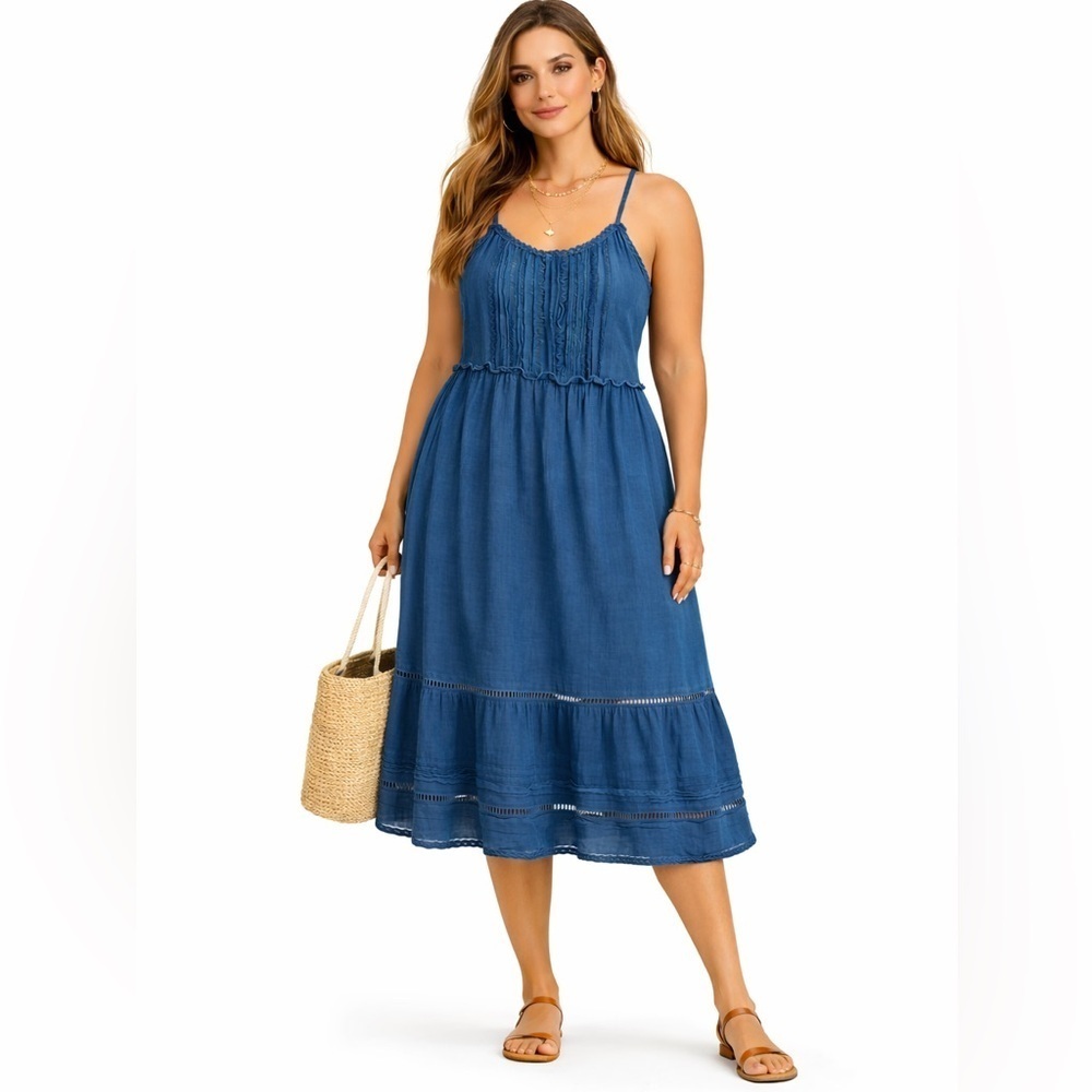 Veronica Beard Ayesha 100% Cotton Midi Dress Size XL